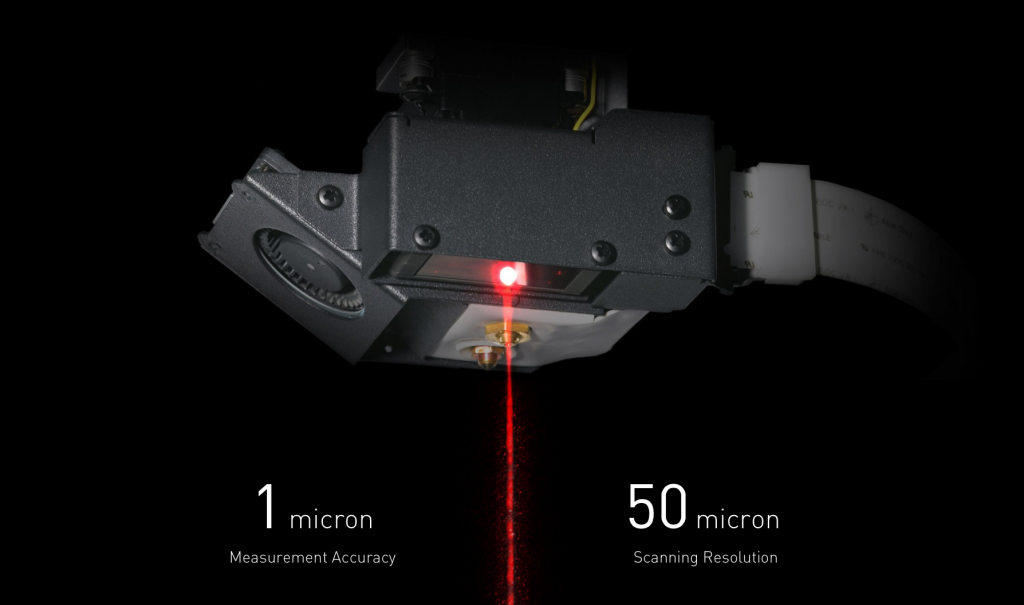 The laser inside MarkForged's Metal X 3D printer. Photo via: markforged